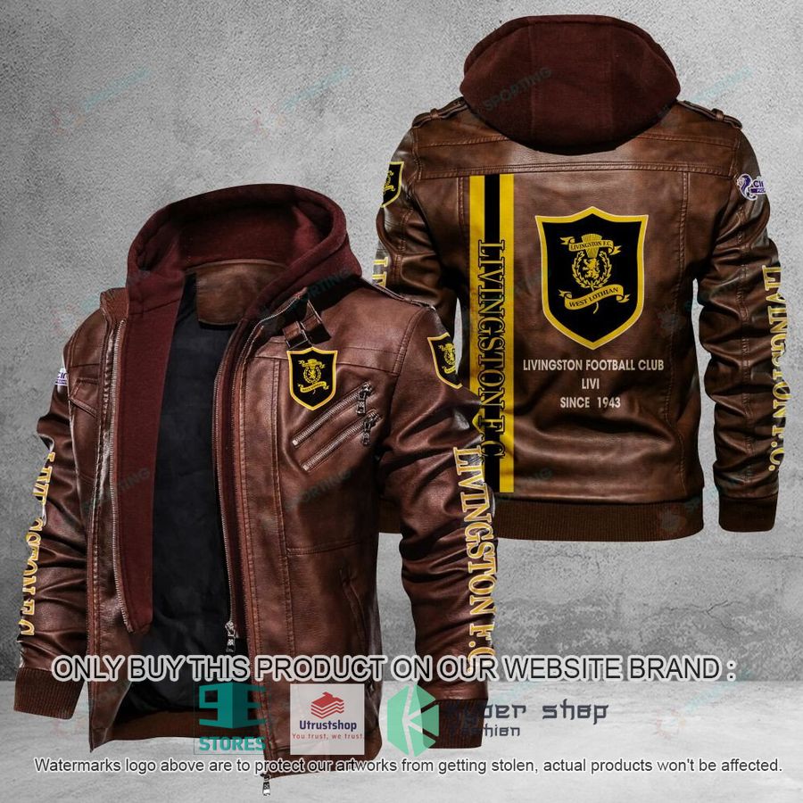 livingston f c livi since 1943 leather jacket 2 84028