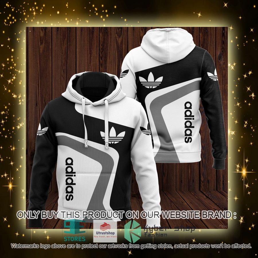 logo adidas white black 3d hoodie 4 80701