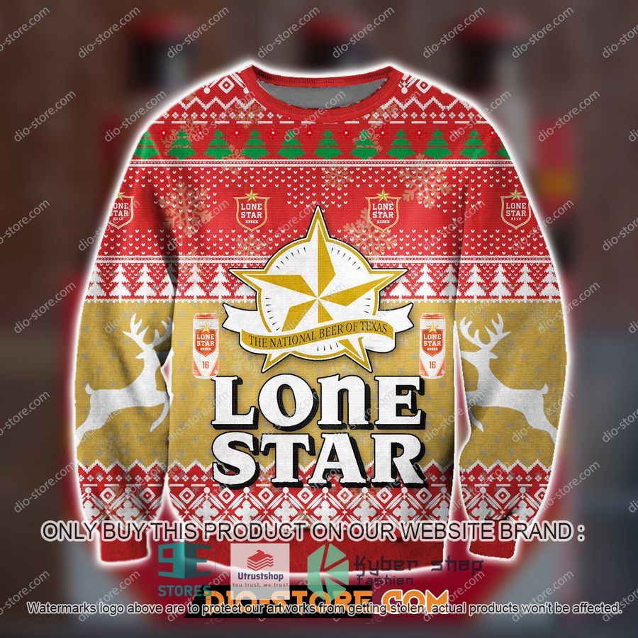 lonestar beer knitted wool sweater 1 33964