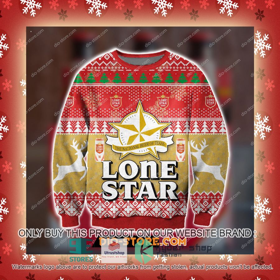 lonestar beer knitted wool sweater 5 39819