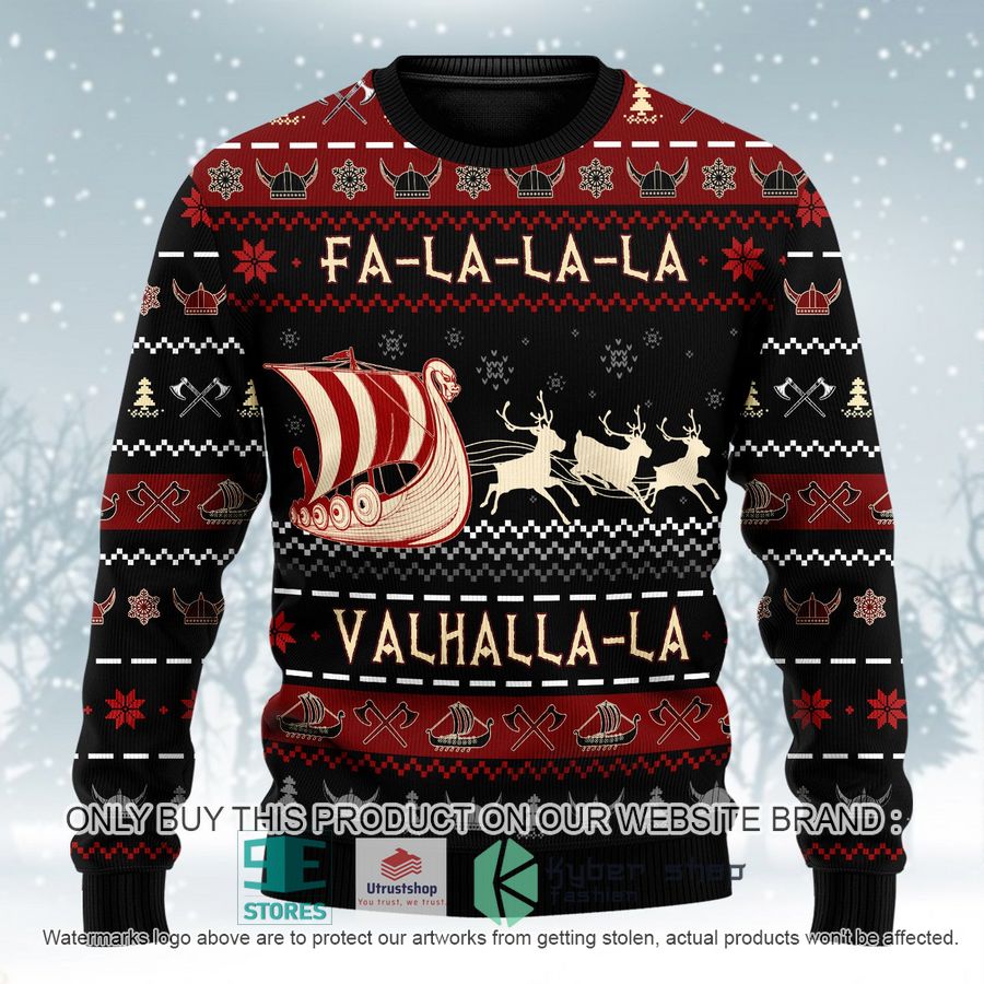 longship fa la la ugly christmas sweater 1 66650