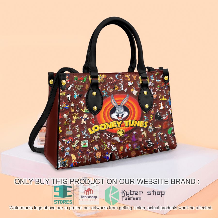 looney tunes collage cartoon leather bag 1 24855