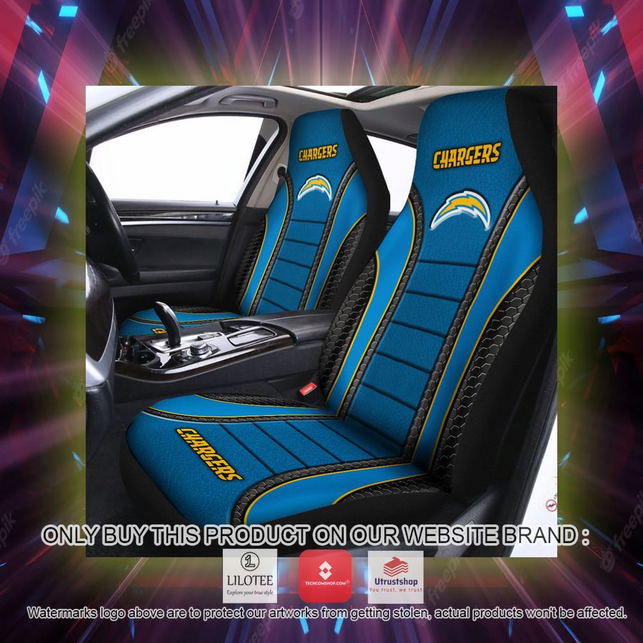 los angeles chargers light blue car seat covers 2 45447