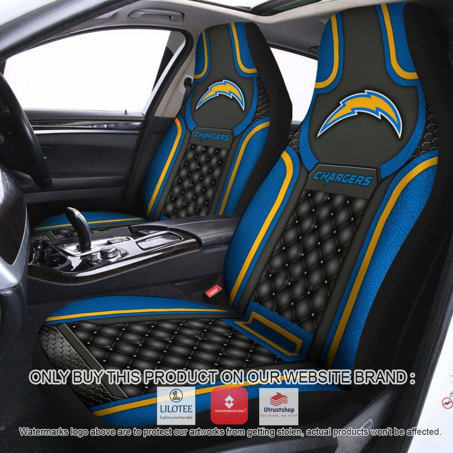 los angeles chargers navy black car seat covers 1 56986