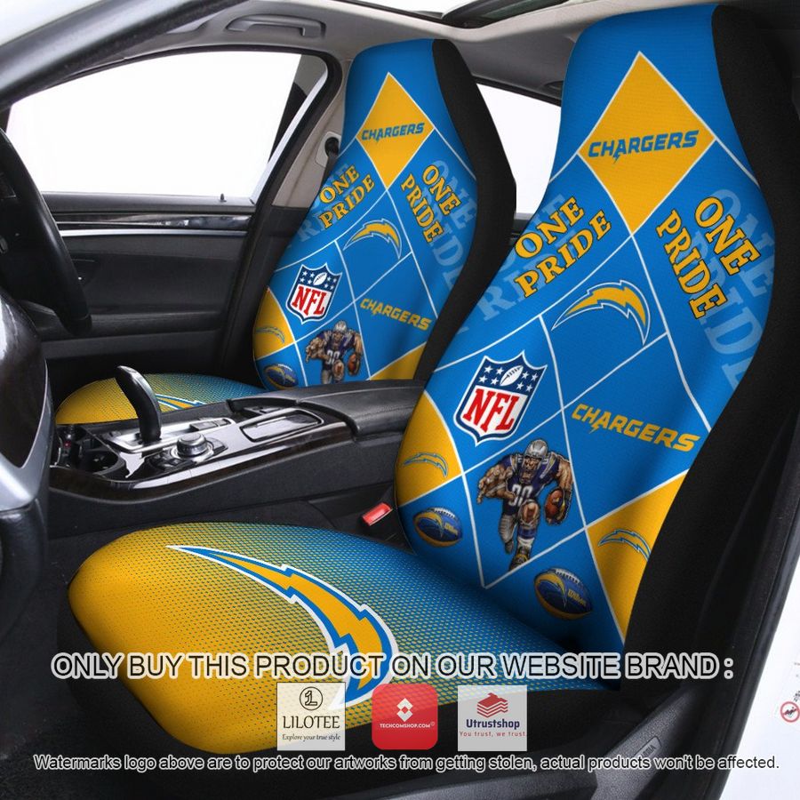 los angeles chargers one pride car seat covers 1 94226
