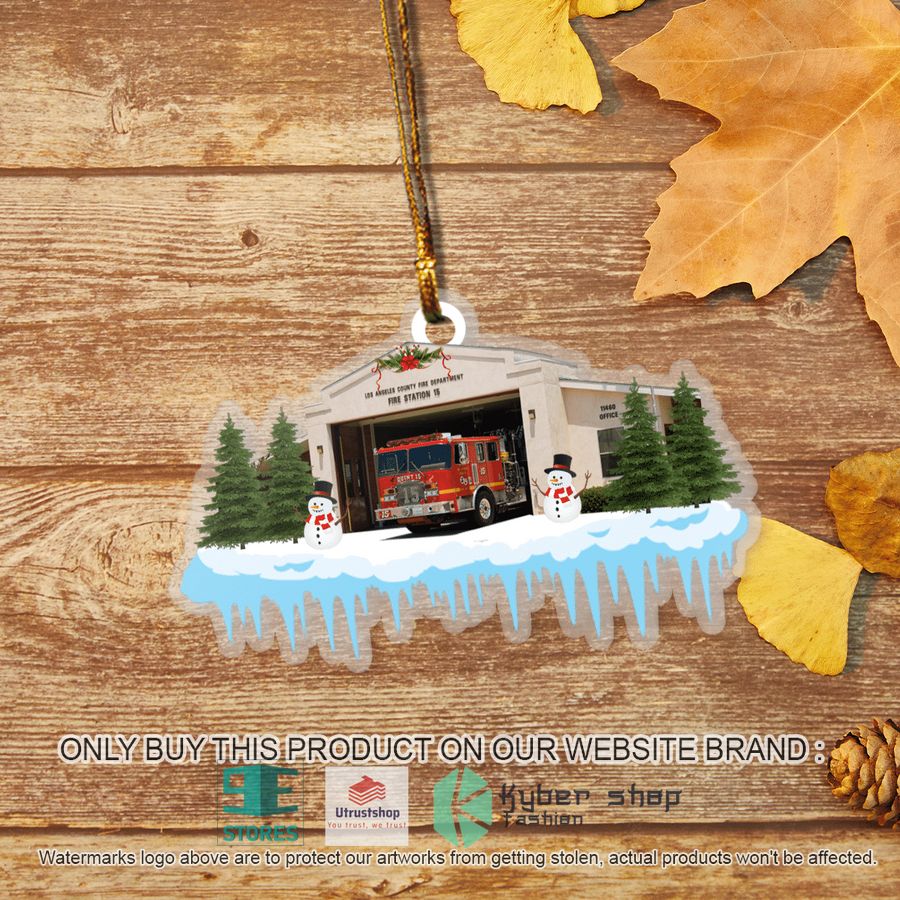 los angeles county california los angeles county fire department fire station 15 christmas ornament 2 31407