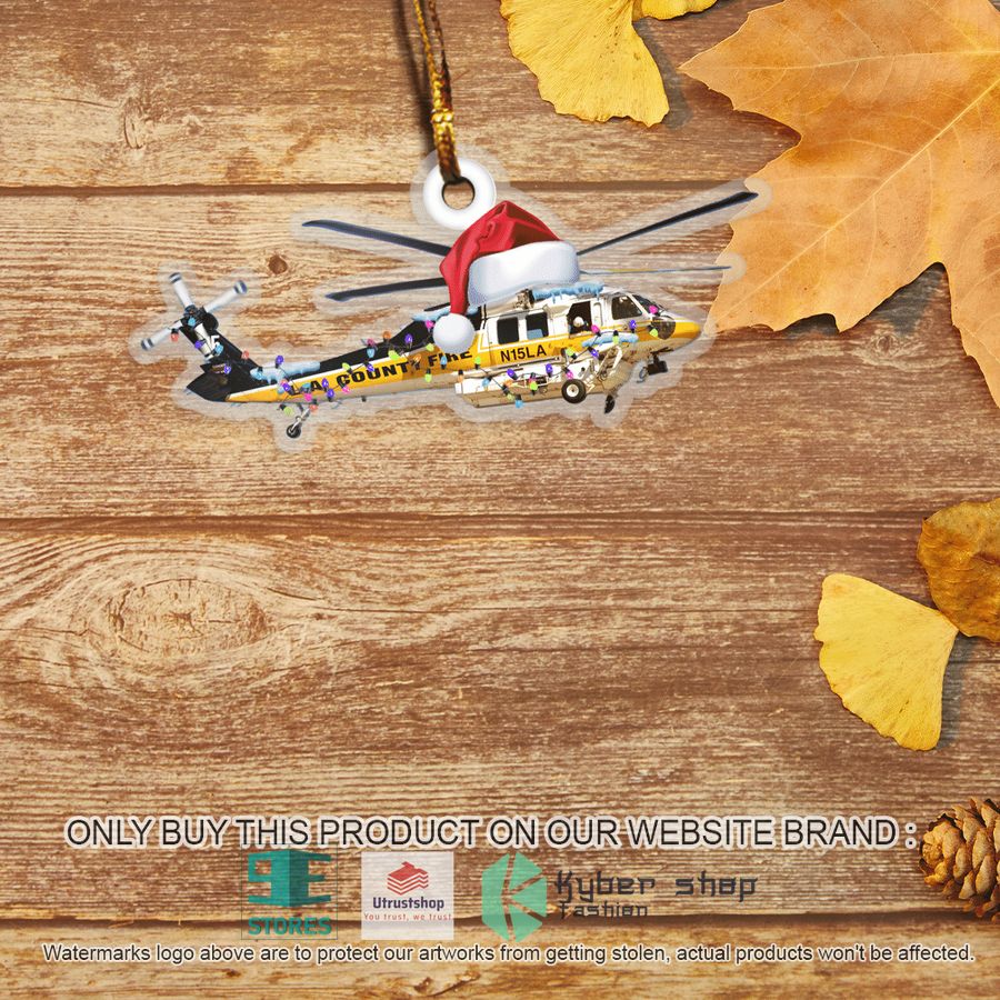 los angeles county fire department sikorsky s 70a firehawk christmas ornament 2 50625