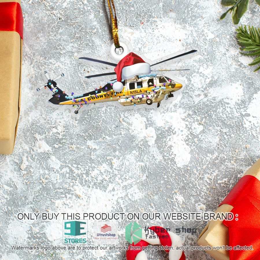 los angeles county fire department sikorsky s 70a firehawk christmas ornament 3 7001