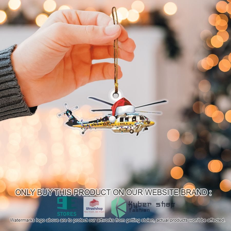 los angeles county fire department sikorsky s 70a firehawk christmas ornament 6 94069