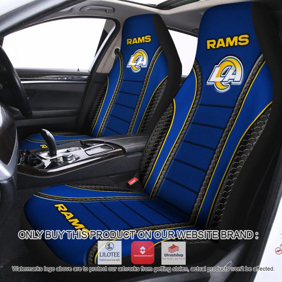 los angeles rams blue car seat covers 1 36391