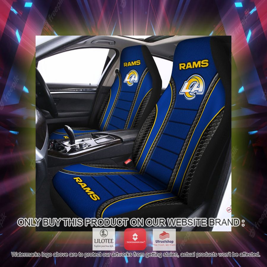 los angeles rams blue car seat covers 2 47257