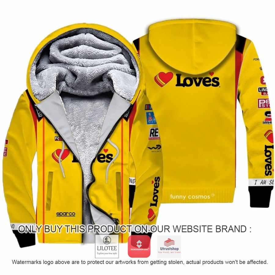loves michael mcdowell nascar 2022 racing fleece hoodie 1 7768