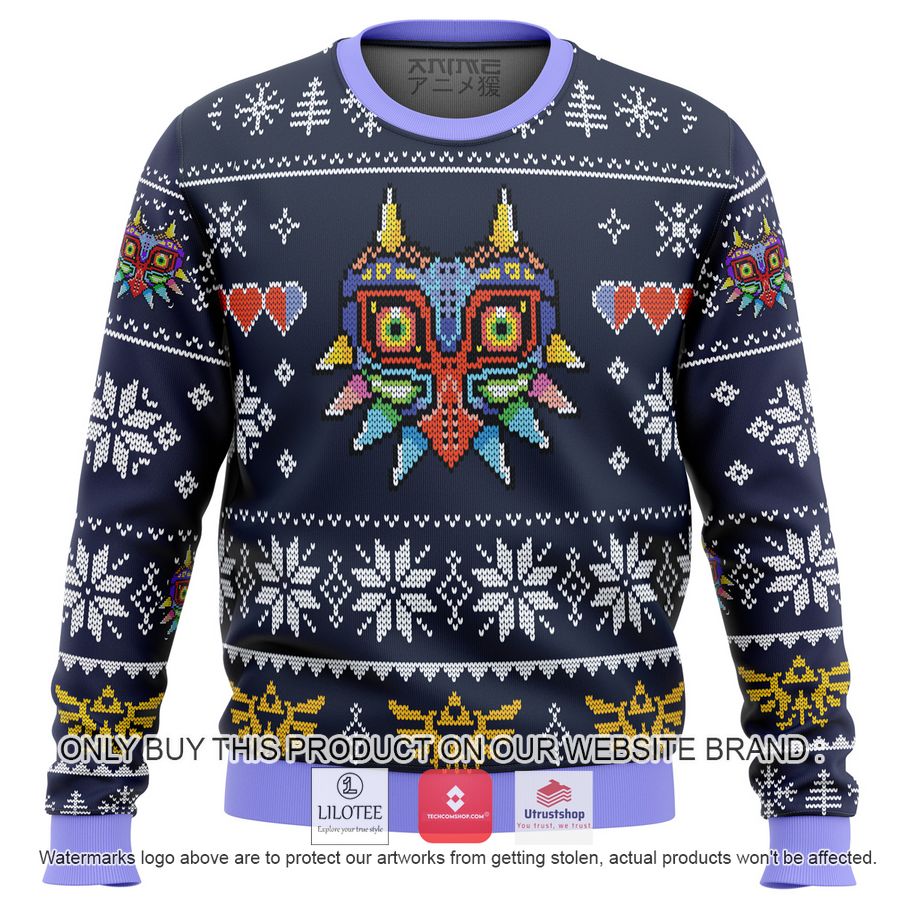 majoras mask legend of zelda knitted wool sweater 1 22683