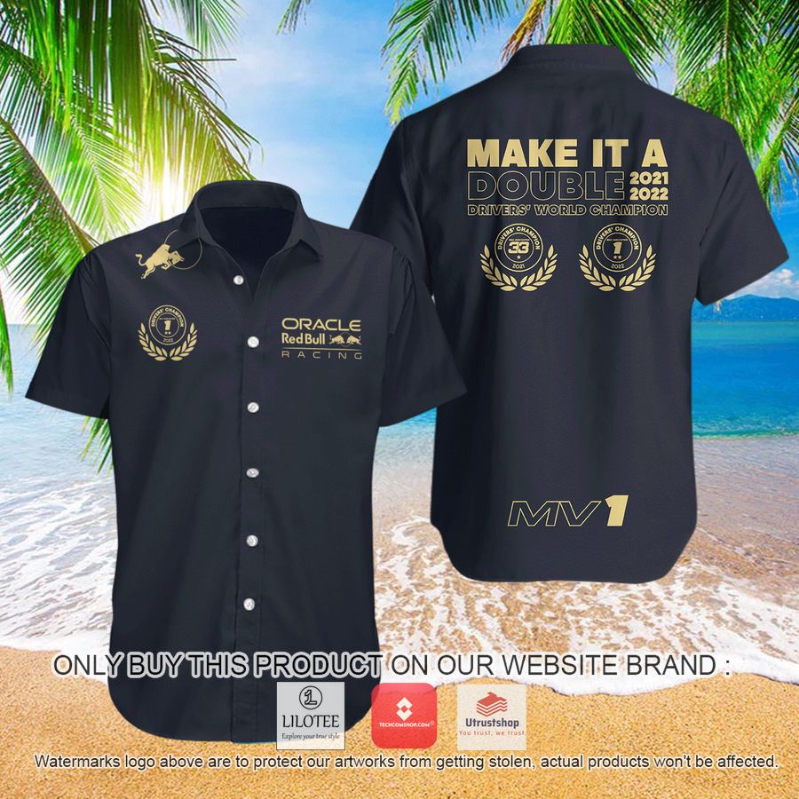 make it a double 2021 2022 drivers world champion navy hawaiian shirt 1 57255