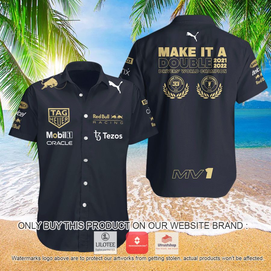 make it a double 2021 2022 drivers world champion tezos hawaiian shirt 1 45312