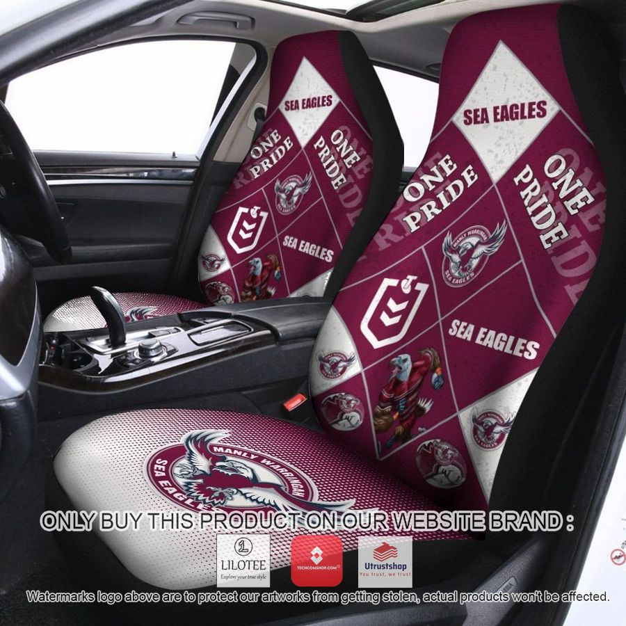 manly warringah sea eagles one pride car seat covers 1 50590