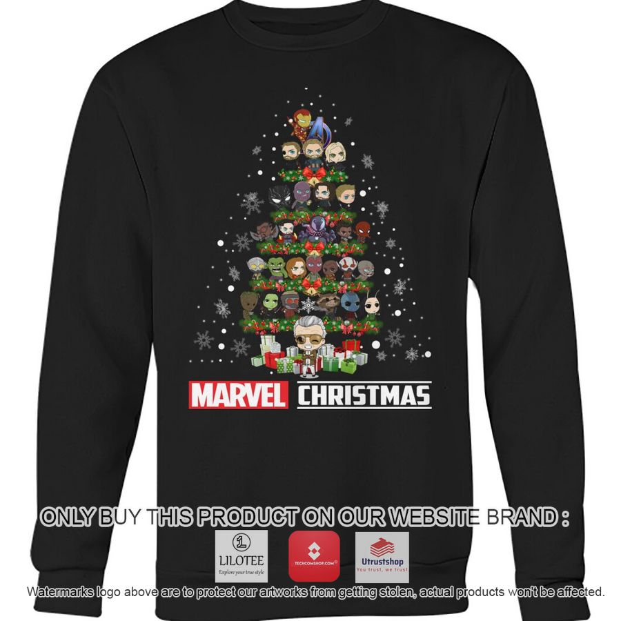 marvel christmas tree 2d shirt hoodie 2 56530