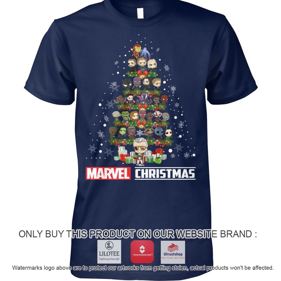 marvel christmas tree 2d shirt hoodie 3 84012
