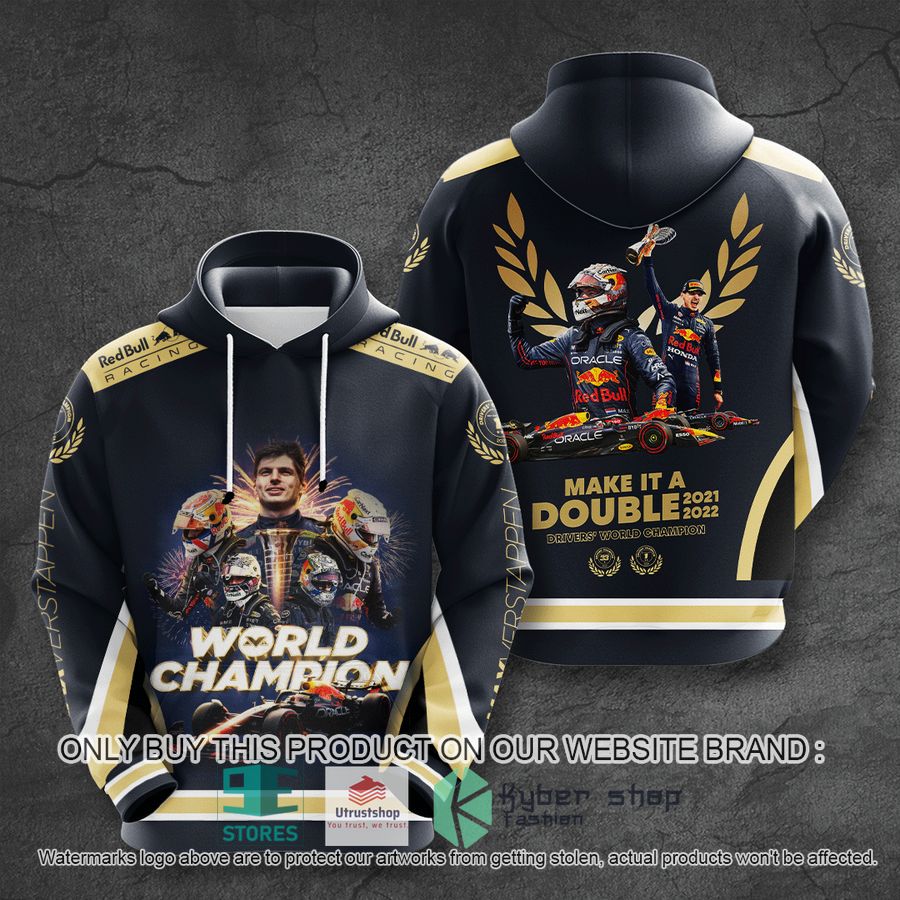 max verstappen f1 world champion make it double black 3d shirt hoodie 1 84590