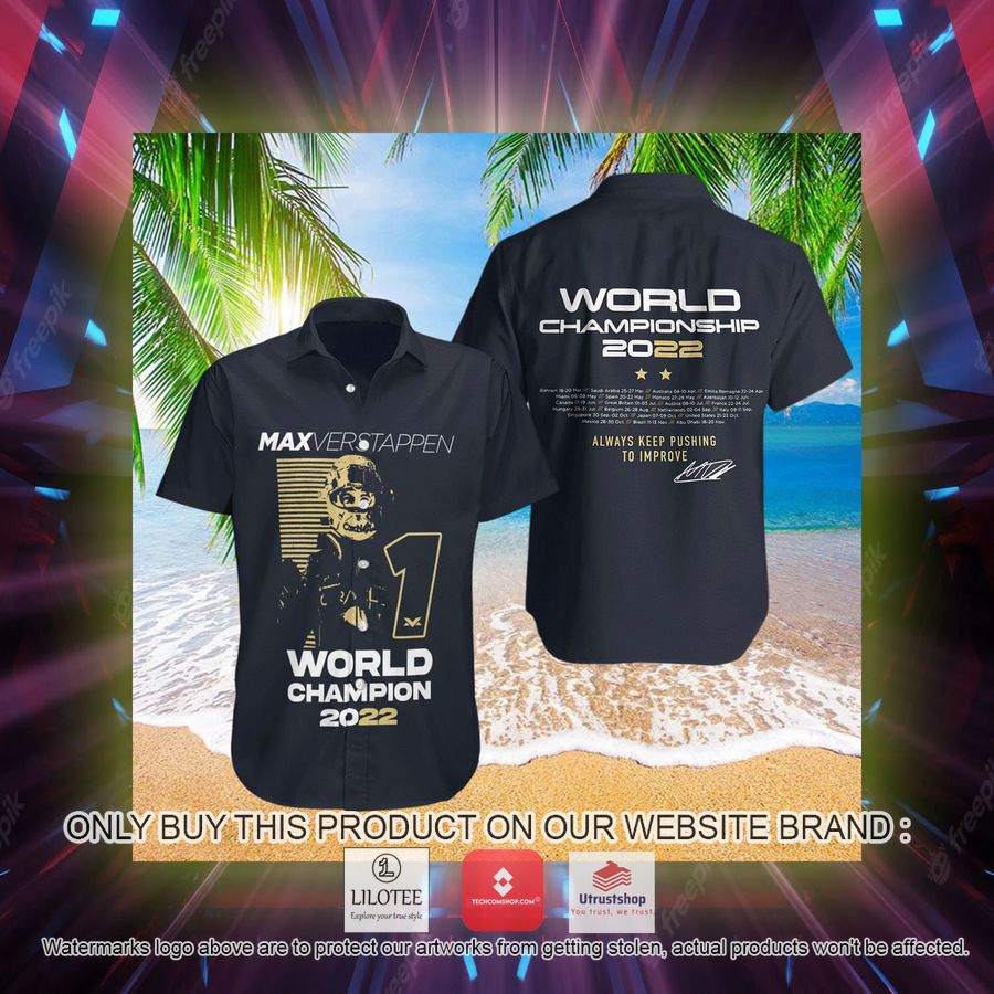 max verstappen world championship 2022 black hawaiian shirt 2 82858