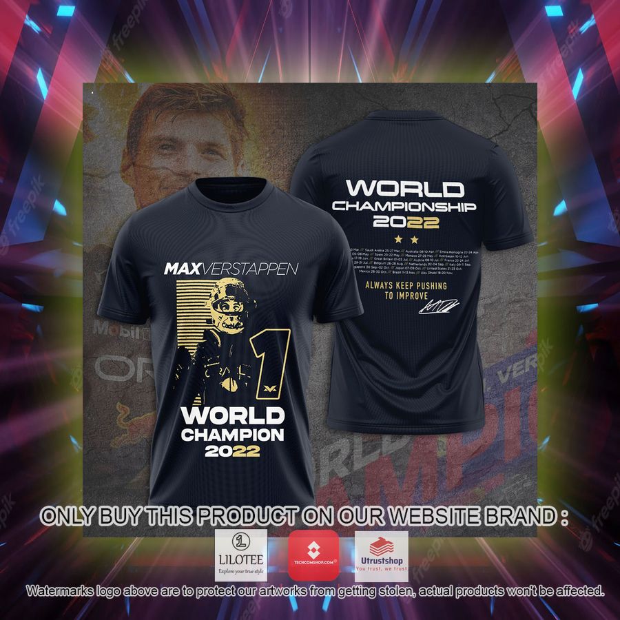 max verstappen world championship 2022 navy 3d t shirt 2 15419