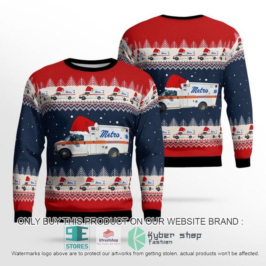 meridian mississippi metro ambulance ugly christmas sweater 1 53180