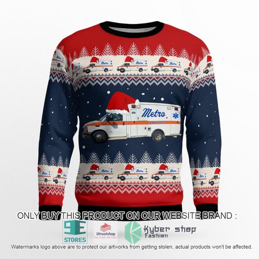 meridian mississippi metro ambulance ugly christmas sweater 2 49316