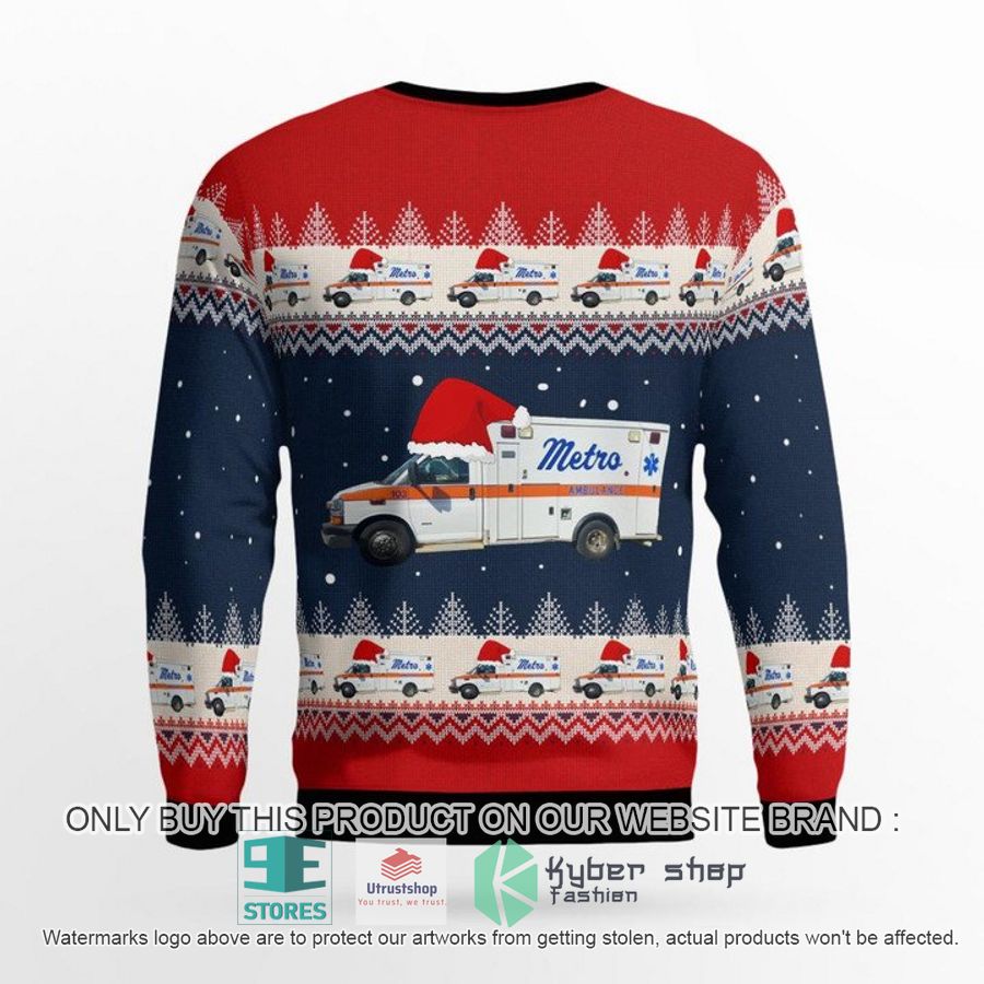 meridian mississippi metro ambulance ugly christmas sweater 3 68272