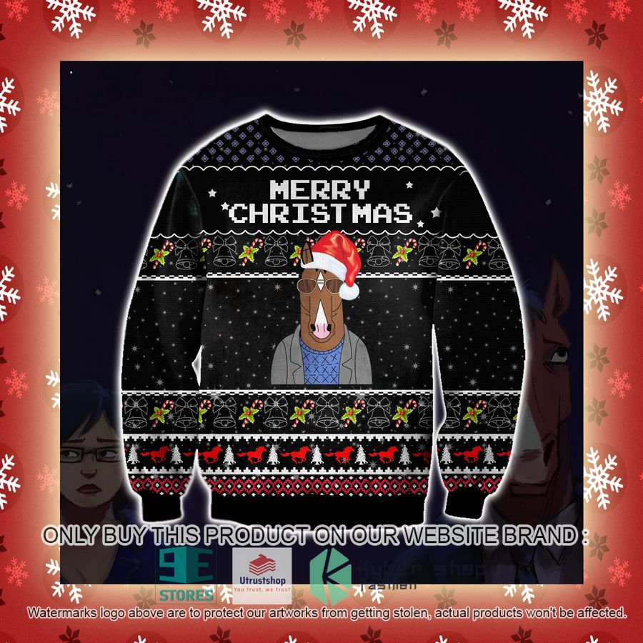 merry christmas bojack horseman knitted wool sweater 5 58505