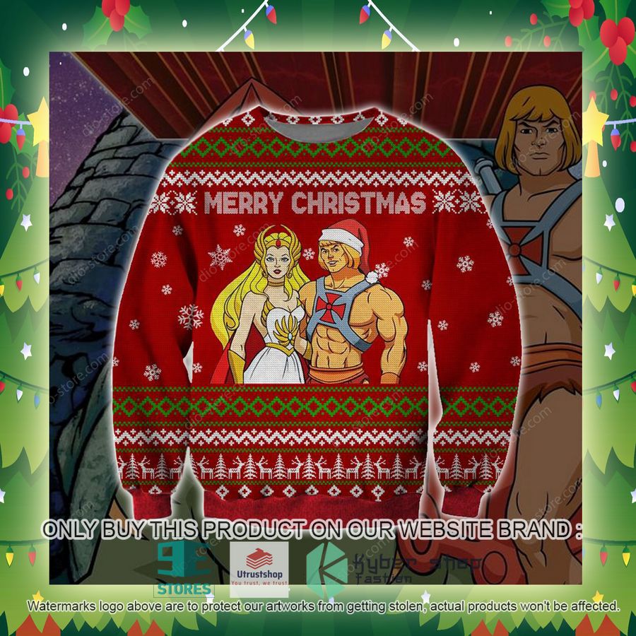 merry christmas he man she ra knitted wool sweater 5 59855
