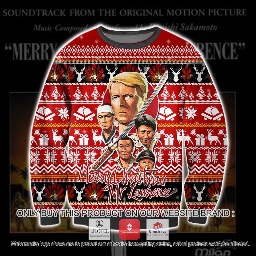 merry christmas mr lawrence red ugly christmas sweater sweatshirt 1 25487