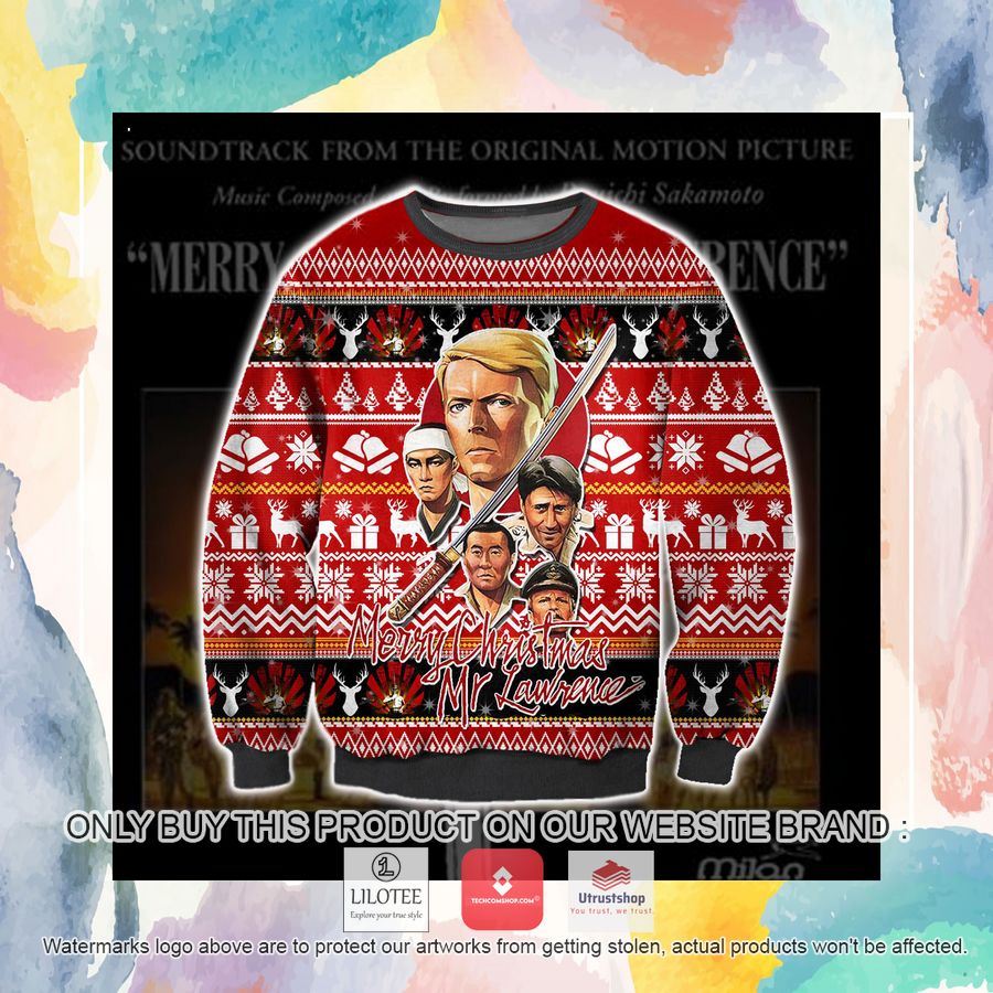 merry christmas mr lawrence red ugly christmas sweater sweatshirt 3 67106