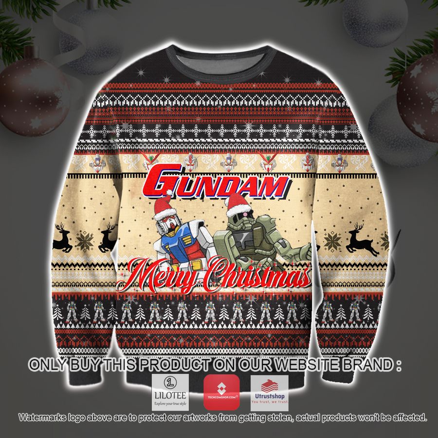 merry gundam ugly christmas sweater sweatshirt 1 98063