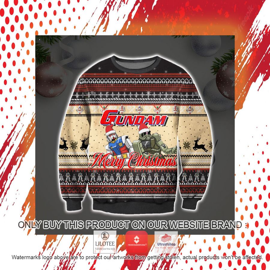 merry gundam ugly christmas sweater sweatshirt 7 99771
