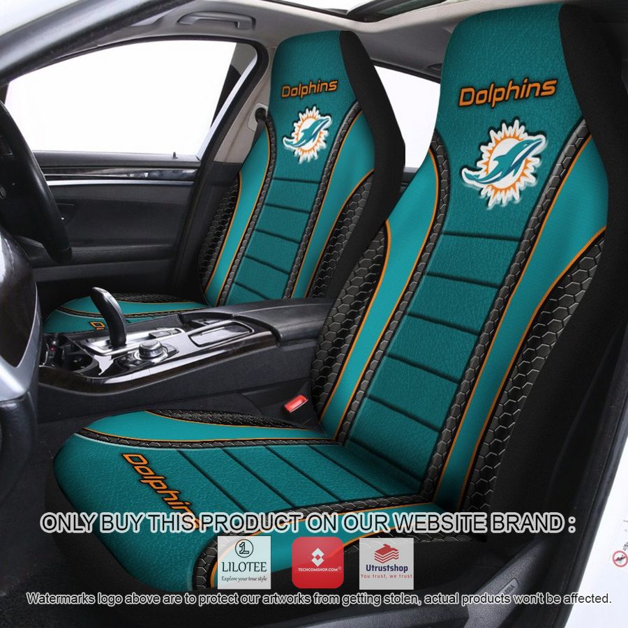 miami dolphins green car seat covers 1 39304