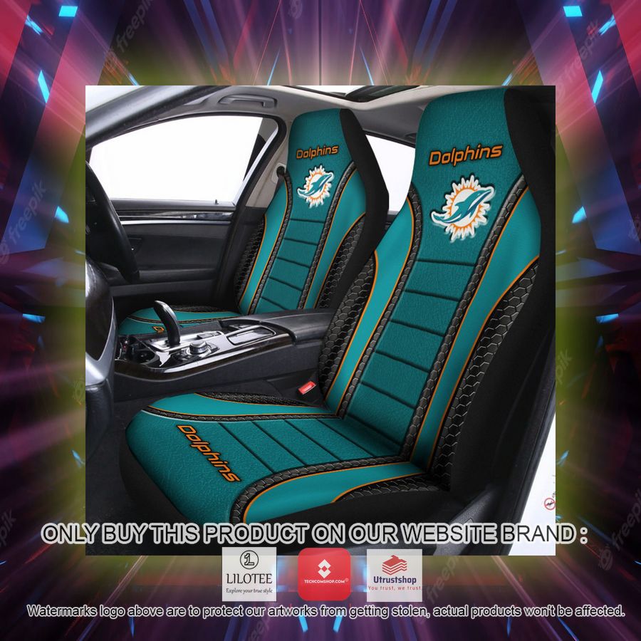 miami dolphins green car seat covers 2 37884