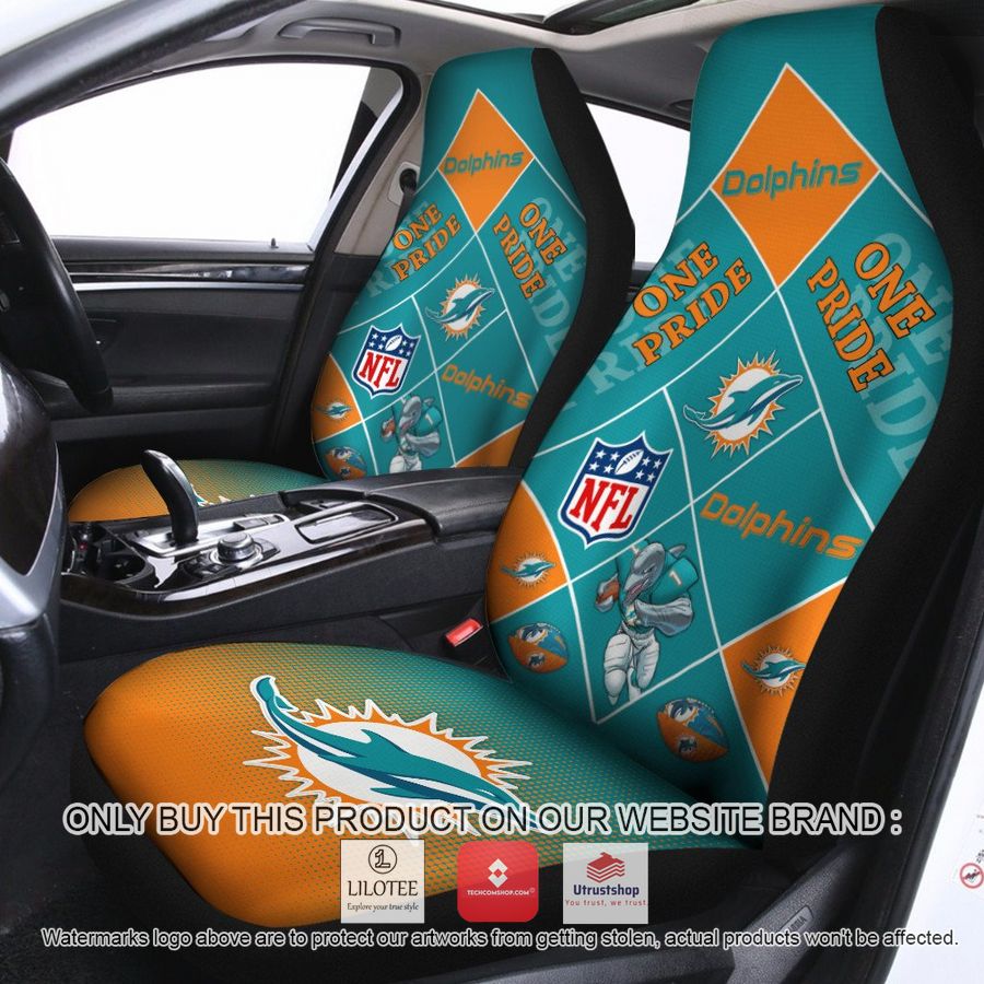 miami dolphins one pride car seat covers 1 55190