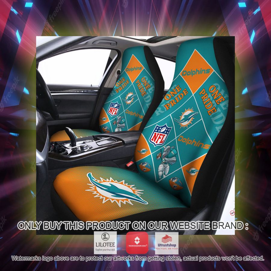 miami dolphins one pride car seat covers 2 77125