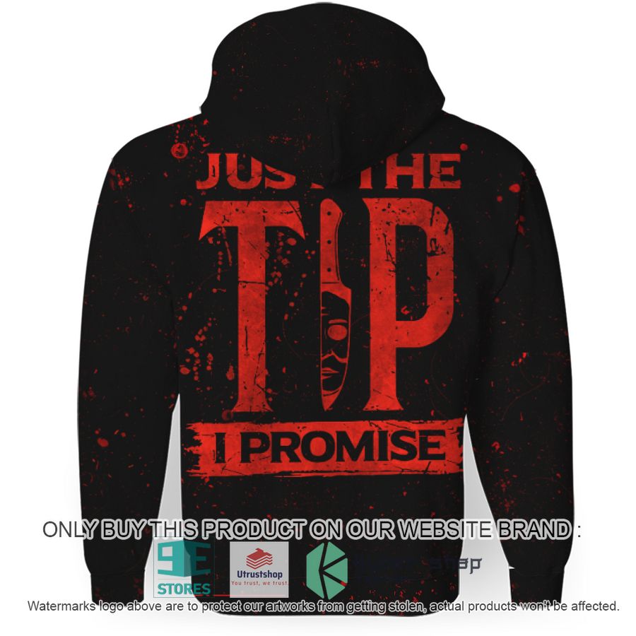 michael myers nike just the tip i promise black hoodie 2 8987