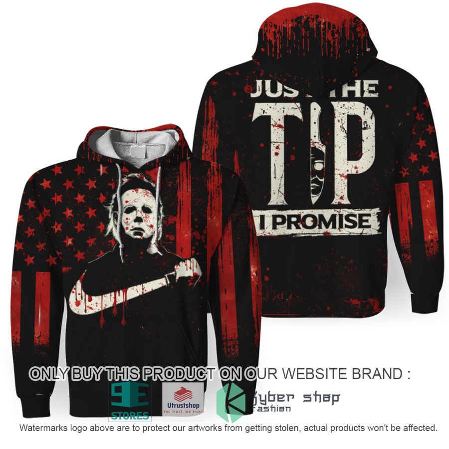 michael myers us flag nike just the tip i promise bloody hoodie 1 46730