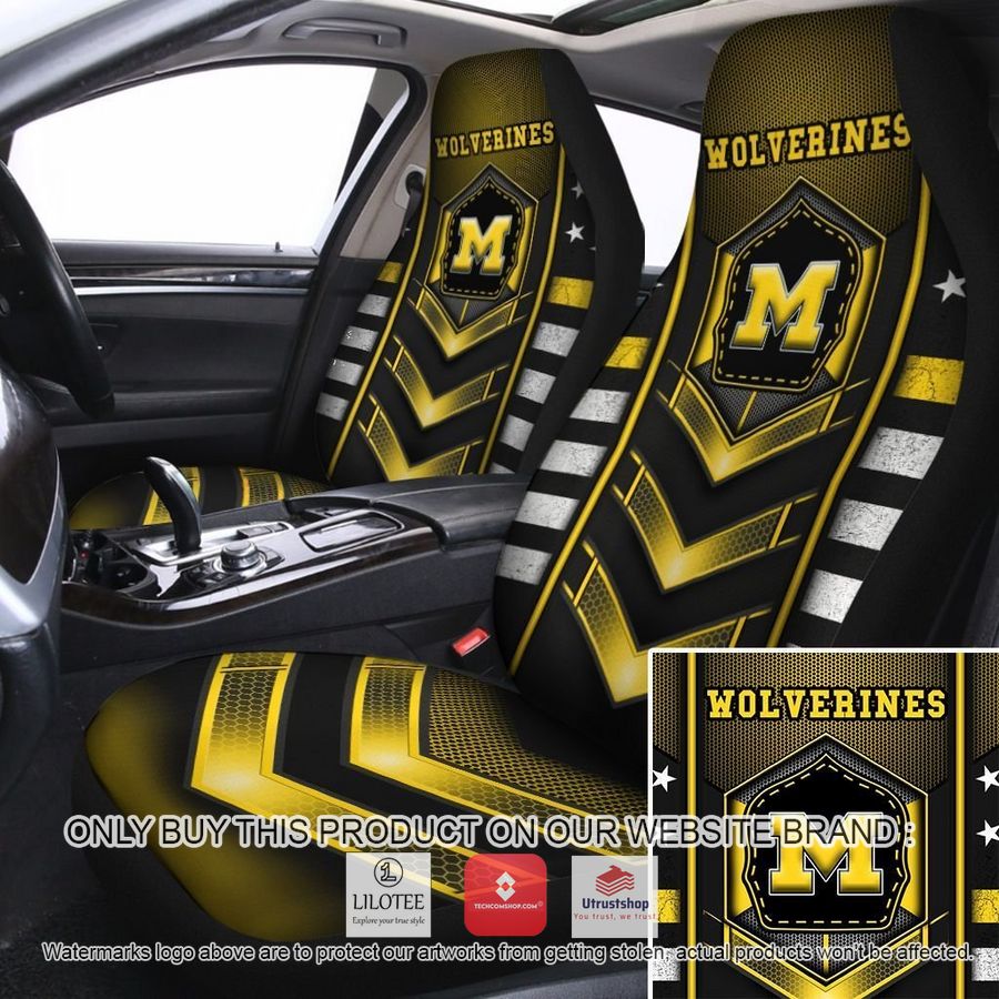 michigan wolverines university of michigan car seat covers 1 52465