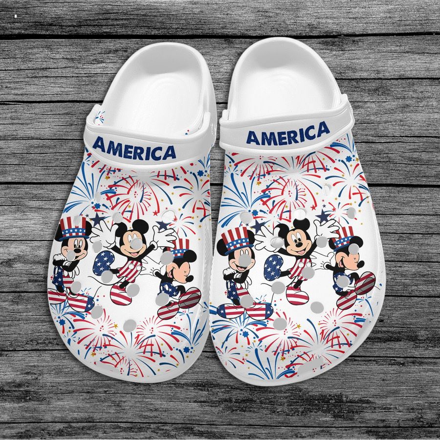 mickey mouse mouse us flag firework crocband shoes 1