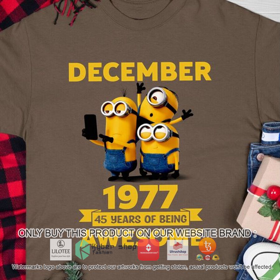 minions december 1977 45 years of being awesome 2d shirt hoodie 1 70294