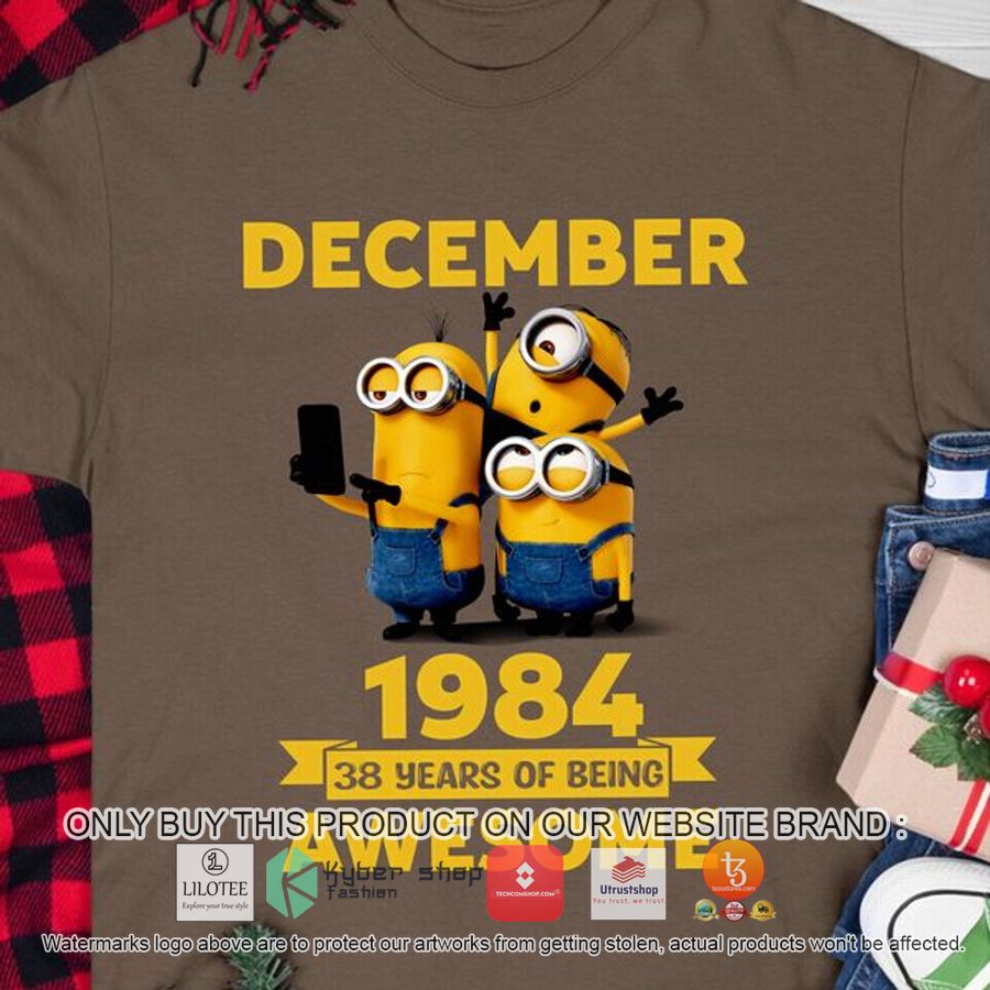 minions december 1984 38 years of being awesome 2d shirt hoodie 1 22926