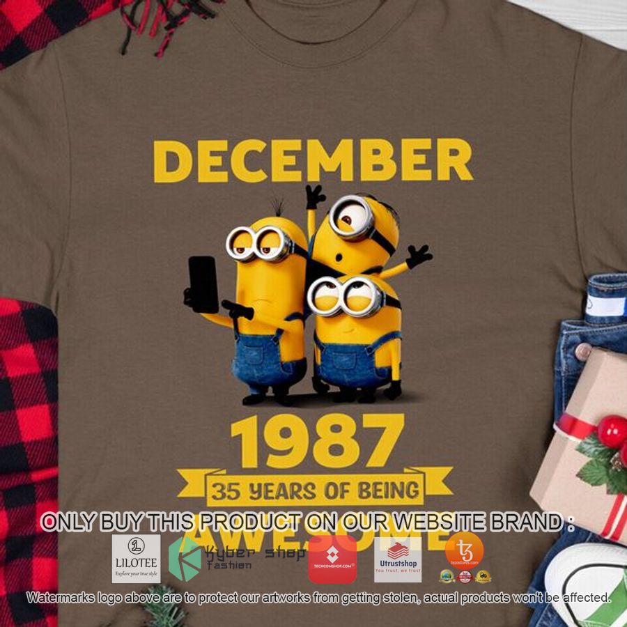 minions december 1987 35 years of being awesome 2d shirt hoodie 1 91936