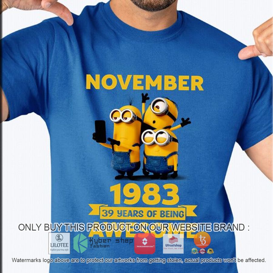 minions november 1983 39 years of being awesome 2d shirt hoodie 1 11727