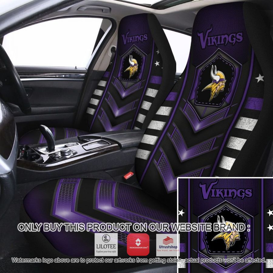 minnesota vikings electric purple car seat covers 1 23662