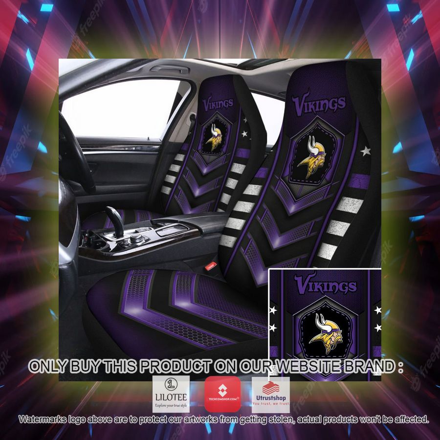 minnesota vikings electric purple car seat covers 2 66261