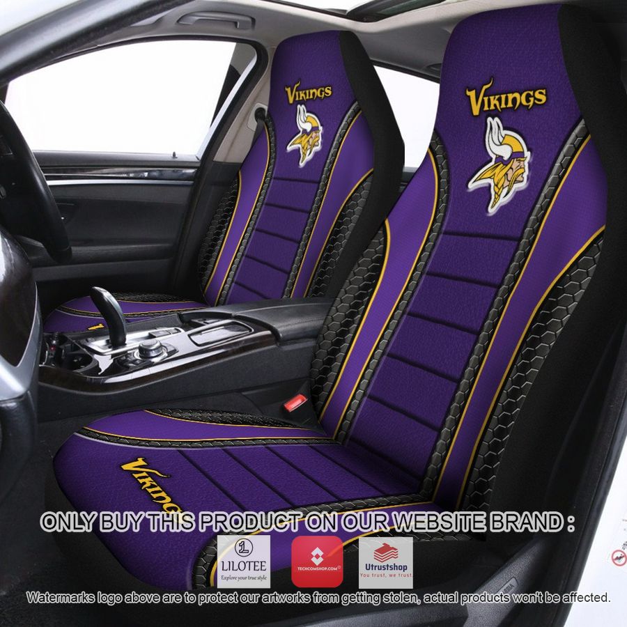minnesota vikings purple car seat covers 1 99360