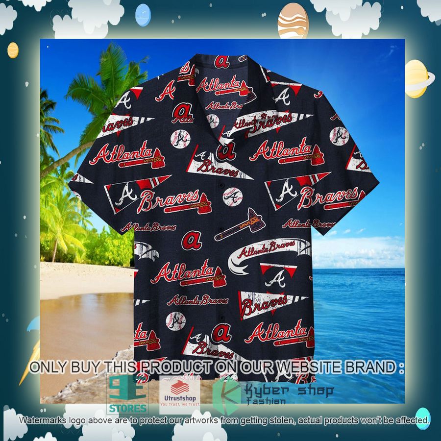 mlb atlanta braves logo hawaiian shirt 2 48033